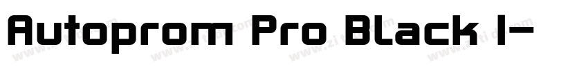 Autoprom Pro Black I字体转换